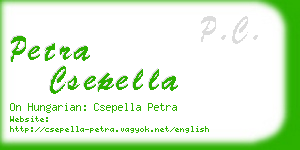 petra csepella business card
